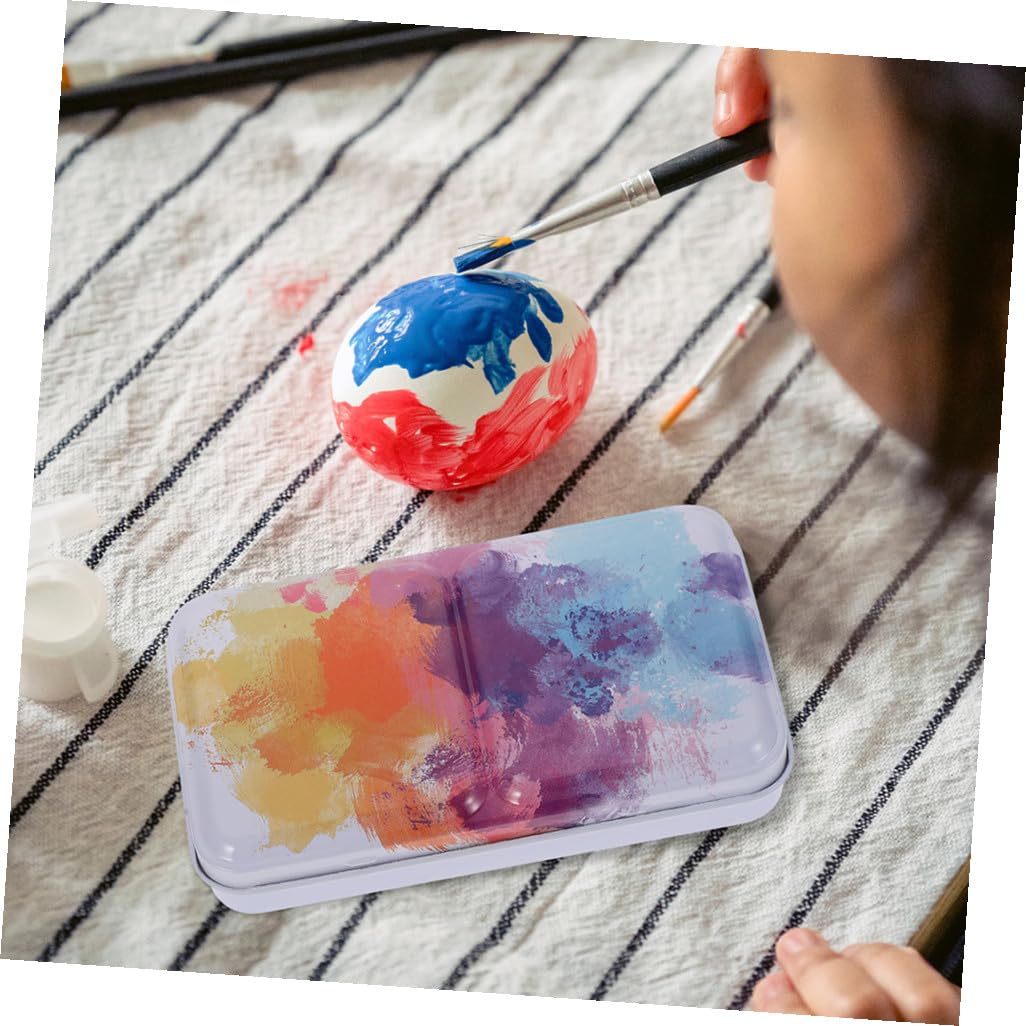 Operitacx 3sätze Aquarellfarben Palette Box Tragbare Luftdichte Pigmentbox Mit Fächern Und Farbverlauf Für Künstler Und Hobbymaler Zur Farbmischnung Und Aufbewahrung