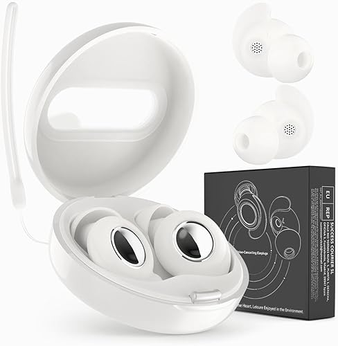 CHACHA Tapones para los oídos para dormir, reducción de cancelación de ruido de 45 dB, tapones para los oídos de silicona suave para viajes,