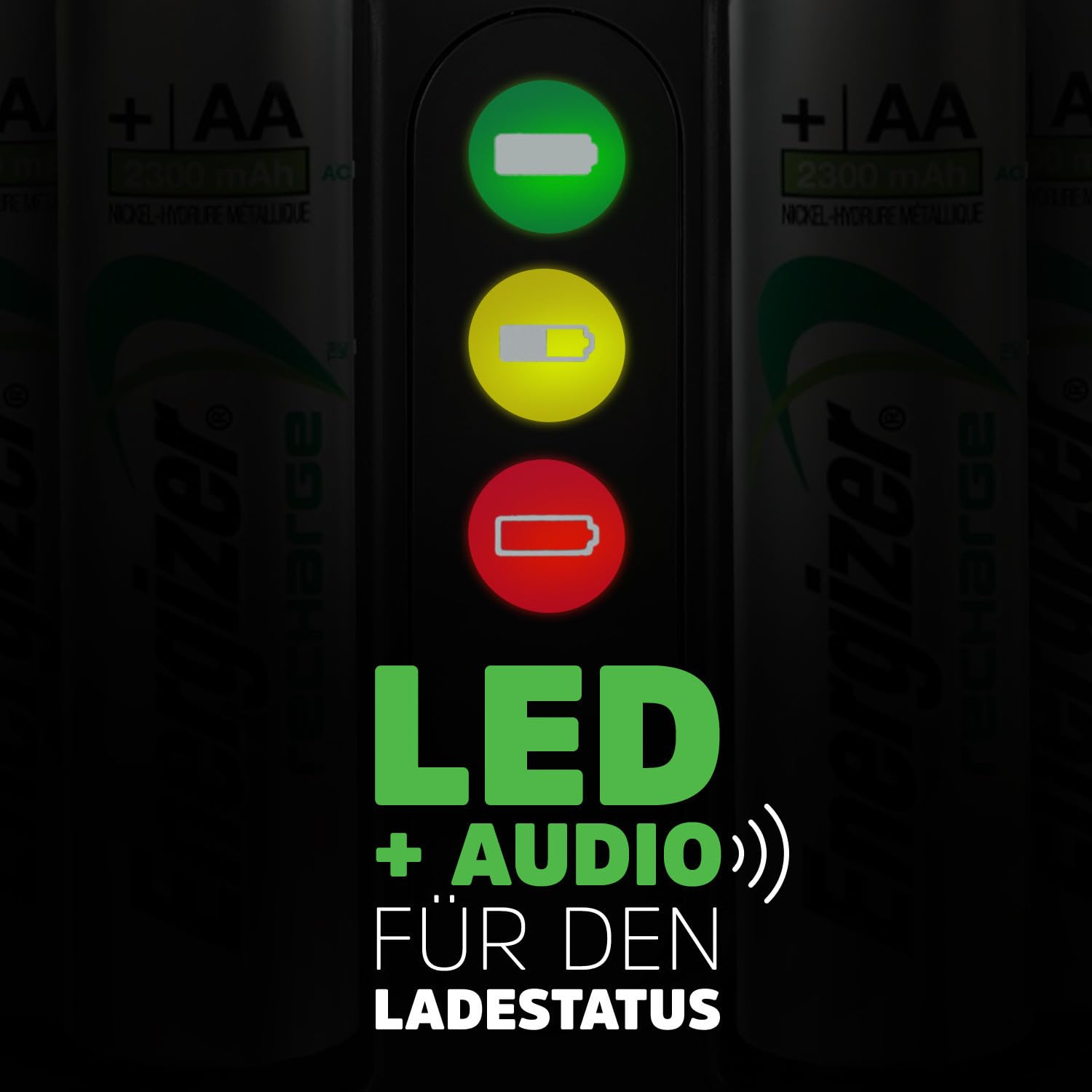 Energizer Recharge Pro - Batterieladegerät für Wiederaufladbare Akku AA und AAA NiMH - 4 AA 2000 mAh Batterien inbegriffen - 4 Stunden Ladezeit - automatische Abschaltung und der Überladungsschutz