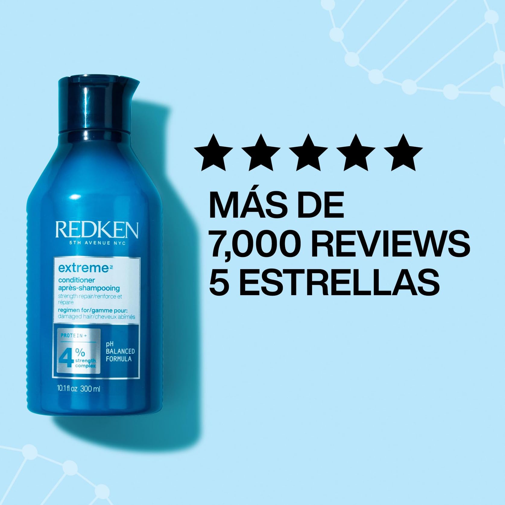 Redken, Acondicionador Reparador con Proteínas para Cabello Dañado, Extreme