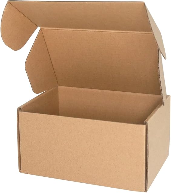 PACK4YA 160×100×80mm (6"x4"x3") Small Parcel Postal Boxes Royal Mail PiP Corrugated Cardboard Boxes for Posting, Brown Mailing Postage Shipping Box for Business or Gift Wrapping Packaging (10 Pcs)