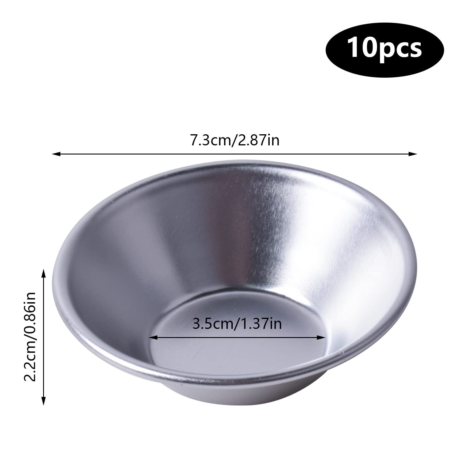 Zestaw 10 foremek do babeczek na muffinki, mini foremki do ciast, do quiche, grubsze foremki do ciasta, ciasto jajeczne, pudding, narzędzia DIY, pojedyncze okrągłe puszki do ciasta, nieprzywierająca