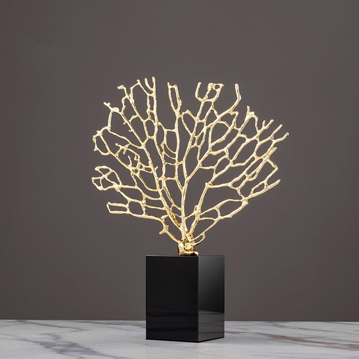 GHKryD statue, Aluminum Alloy Sculpture Coral Reef Statue Art Abstract Ornament for Entryway(Style 2,A)