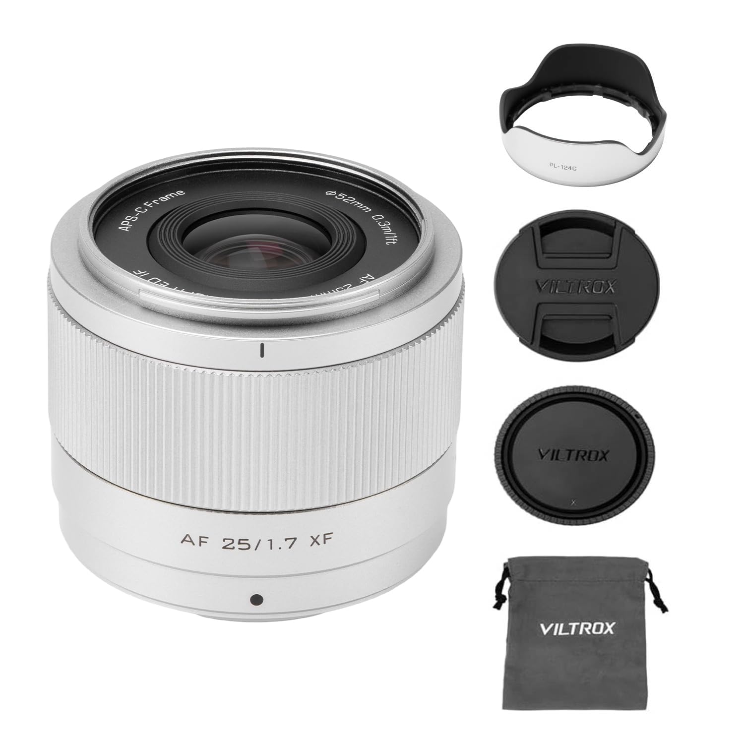 VILTROX AF 25 mm F1.7 Fuji X Air APS-C - Obiettivo con messa a fuoco | Obiettivo leggero AF con messa a fuoco automatica con grande apertura, ottica di alta qualità, compatibile con fotocamere