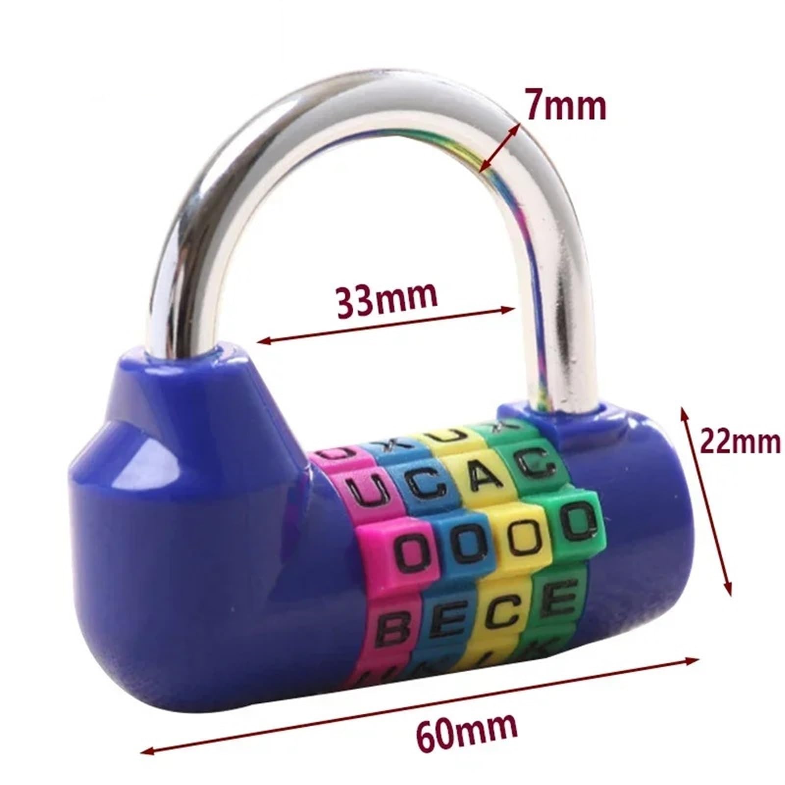 Candado de combinación, candado con contraseña de 4 códigos for casillero de gimnasio, caja de bolsa, Hardware DIY, 1 Uds.(Blue-01)