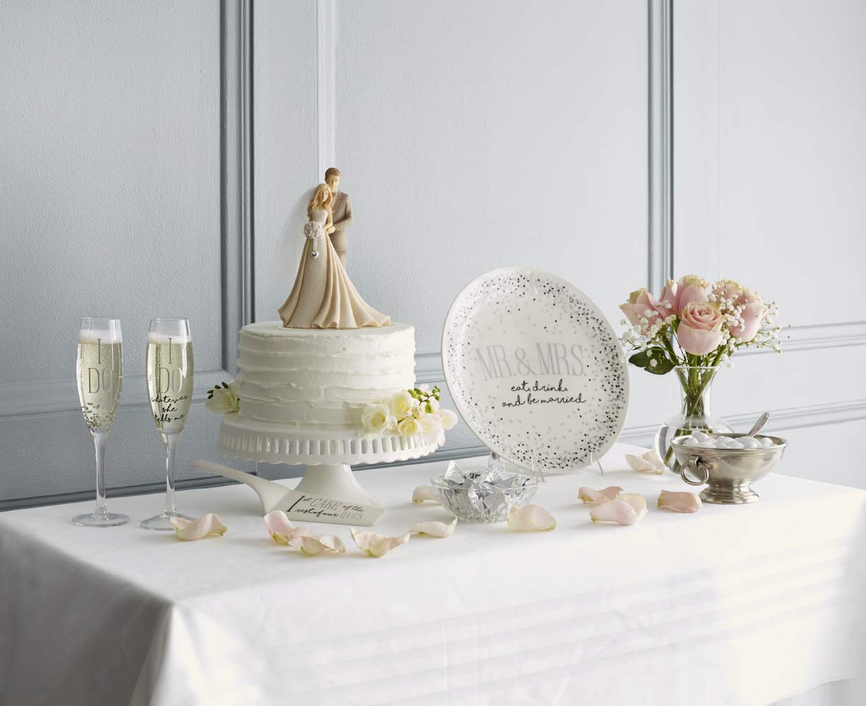 Enesco Foundations 6004961 Tortenaufsatz Braut und Bräutigam, 17,8 cm, mehrfarbig