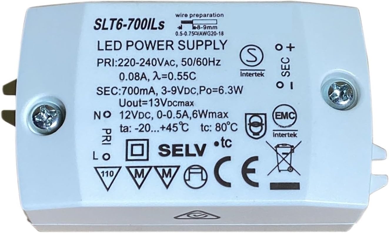 1pcs SELF Electronics Constant Currnet & Constant Voltage LED Power Supply 6W 3-9V/0,7A CV+CC 12Vdc 0.5A SLT6-700ILS