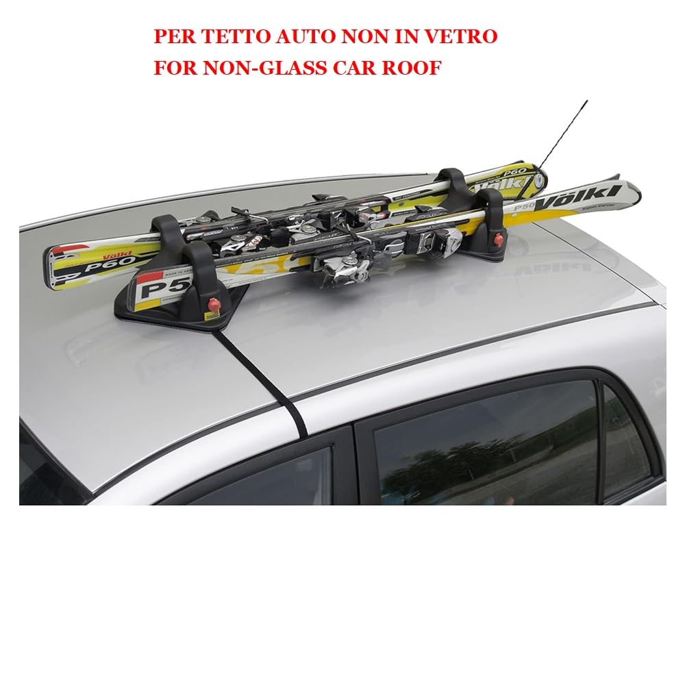 COMPATIBILE CON MINI Countryman (F60) 5P da anno 17 in poi Raised PORTASCI MAGNETICO PER 2 PAIA DI SCI CON SERRATURA PORTA SCI CON CALAMITA PER TETTO AUTO NON IN VETRO OMOLOGATO NERO