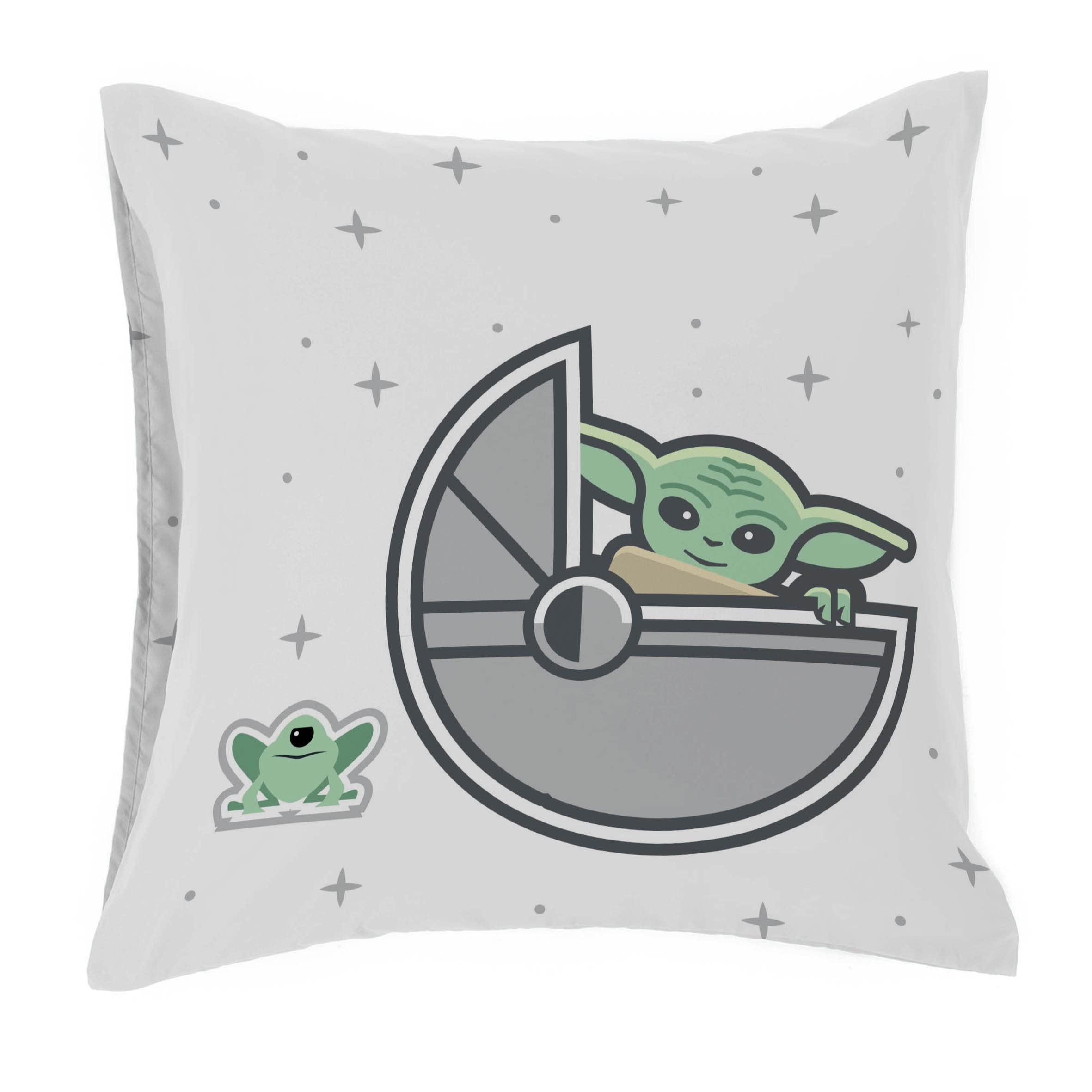 Star Wars Mandalorian La Prime la Plus Mignonne Set de taies d'oreiller réversibles Enfant 65x65 cm, 100% Coton - Lot de 2