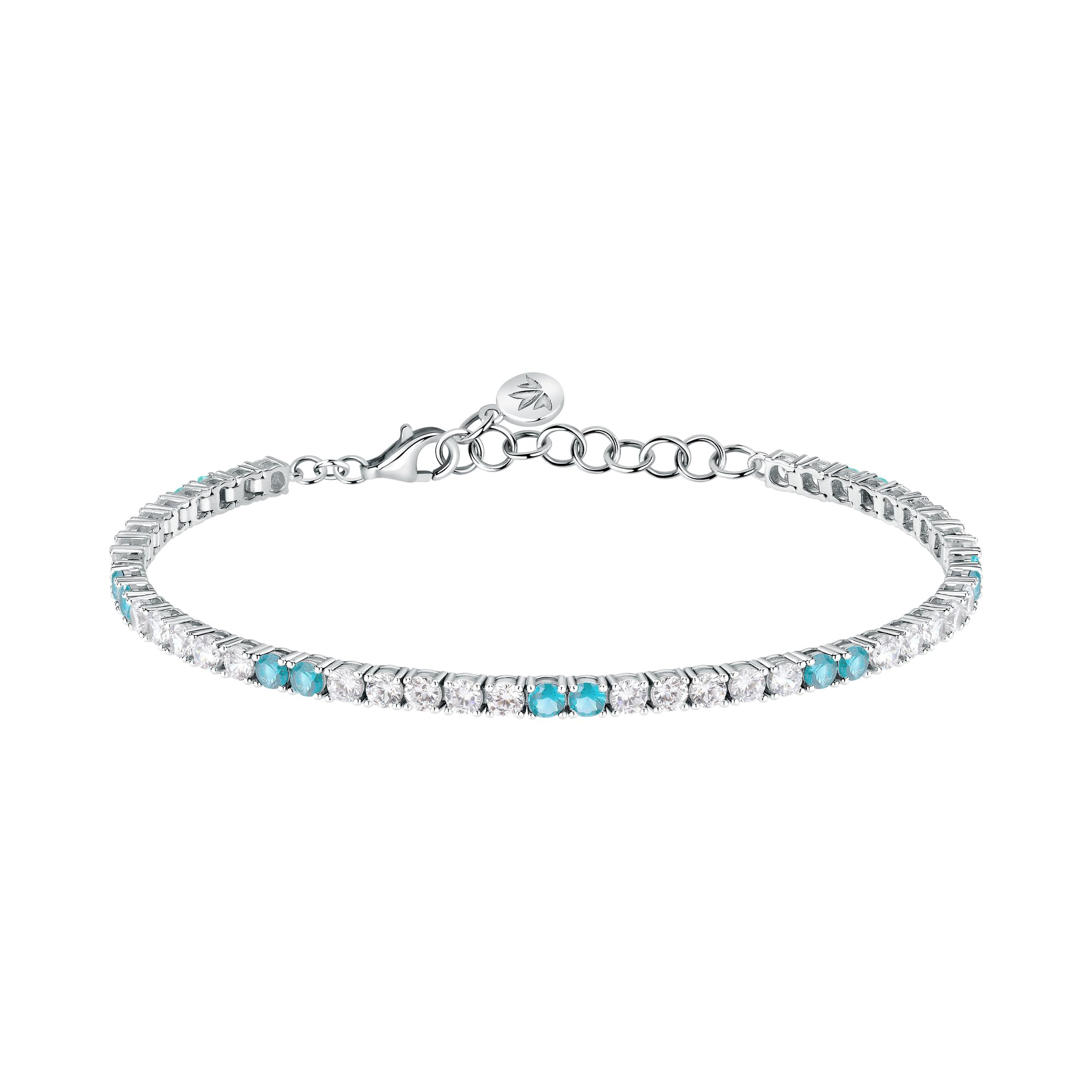 Morellato Bracciale Donna in Argento 925‰ riciclato, Tennis, Collezione TESORI, Regalo Amica