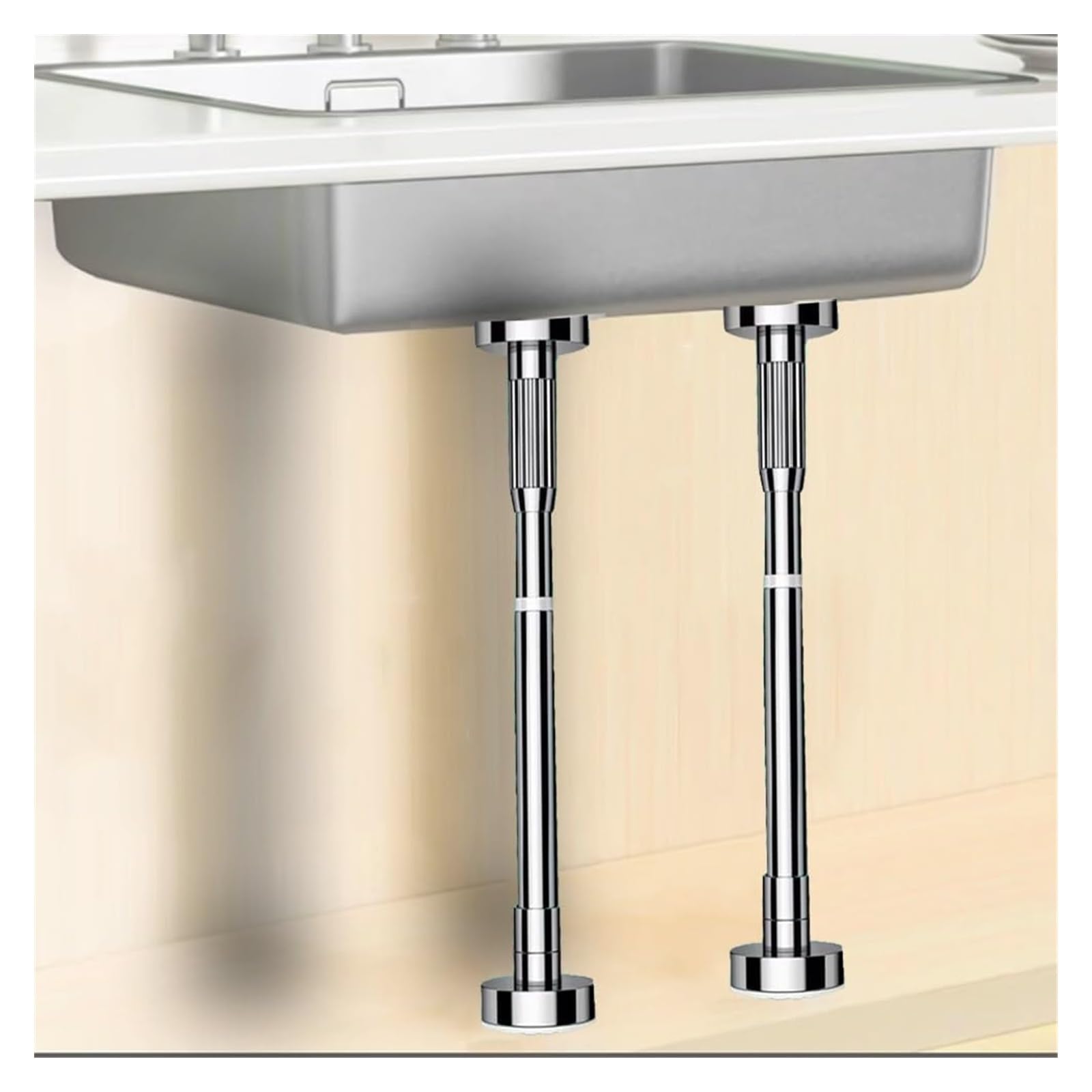 Pieds télescopiques réglables pour évier de cuisine avec hauteur ajustable 70-120cm