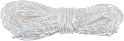 Miniatura 8 de Yaegoo Kit de piezas de reparación de accesorios para asta de bandera, cuerda de halyard de bandera de 50 pies, bola dorada de 3 pulgadas, gancho de