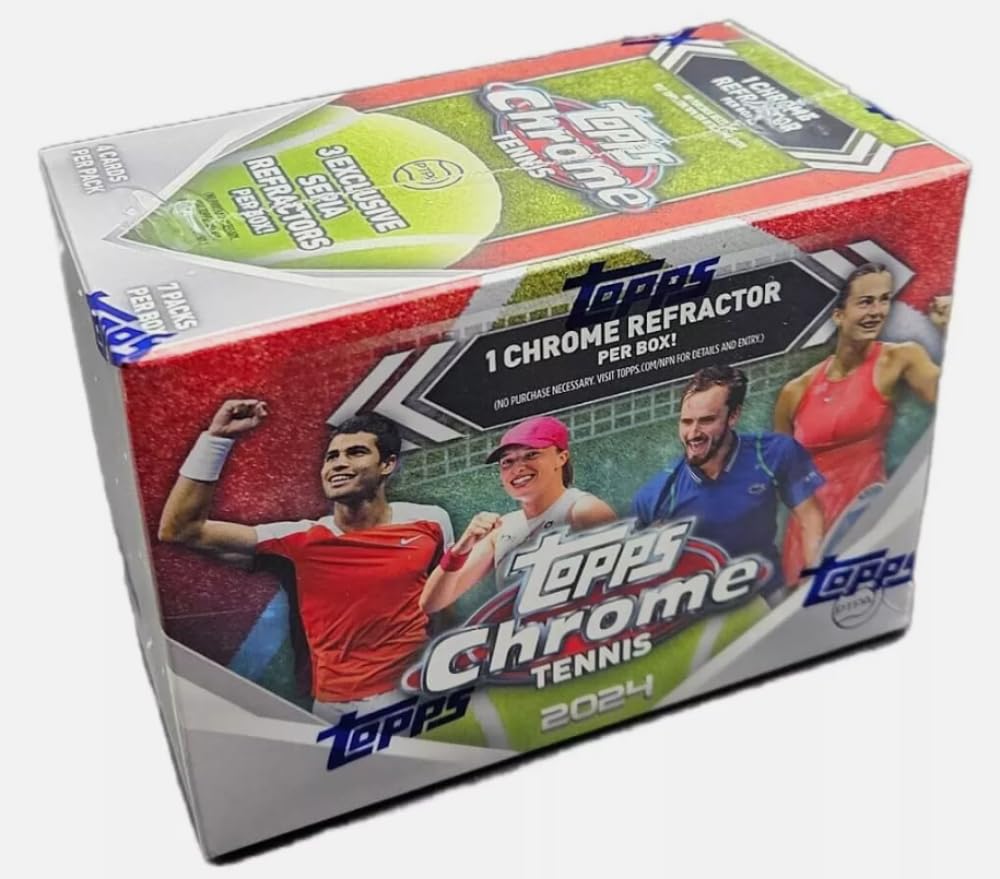 Amazon.com: 2024 Topps Chrome Tennis Factory Sealed Blaster Box 7