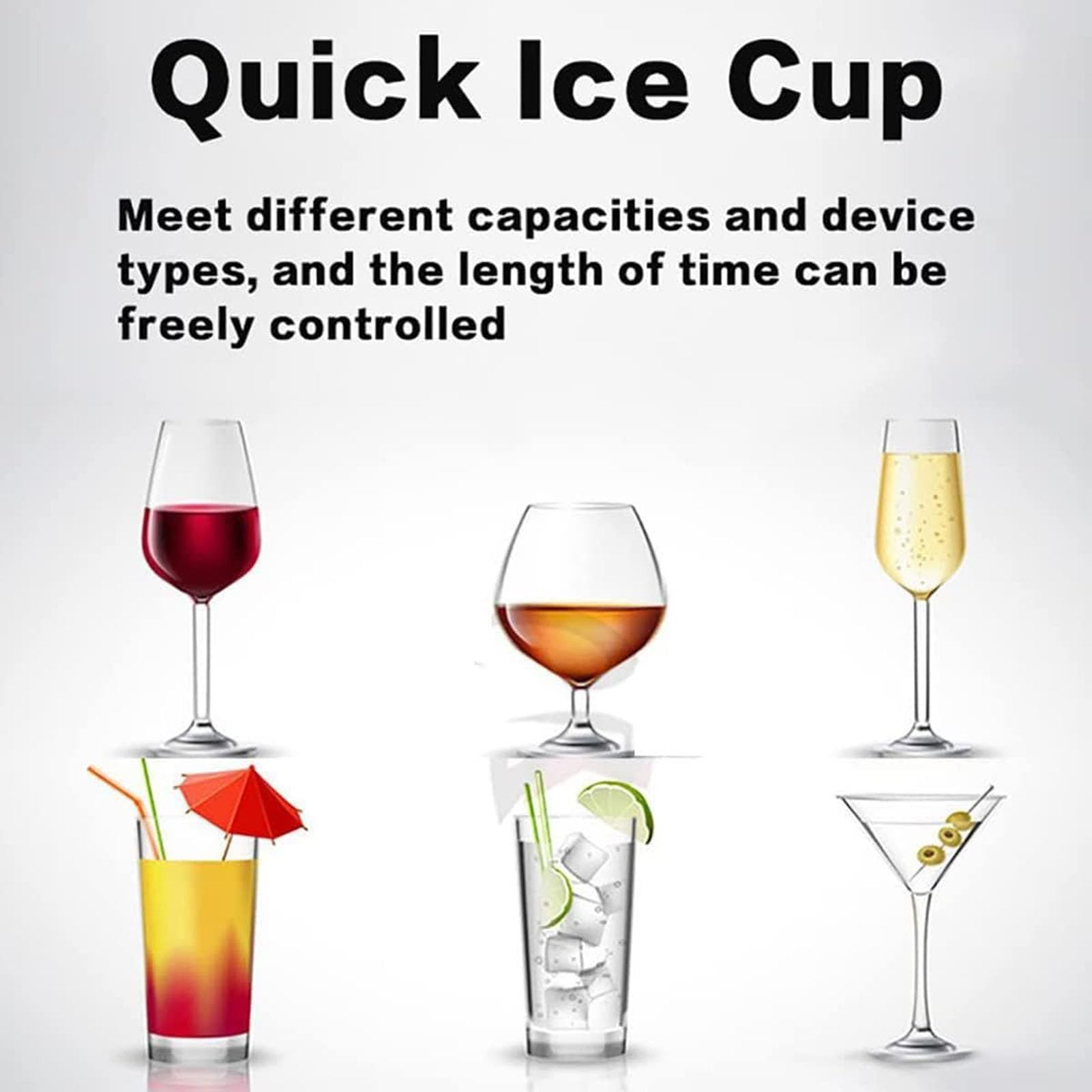 Enfriador de Vidrio con Enfriamiento Rápido de CO2 en 6 S | con luz LED para enfriar Bebidas Instantáneas, ideal para bar, Restaurante, Cocina, Cóctel, Cerveza, vino