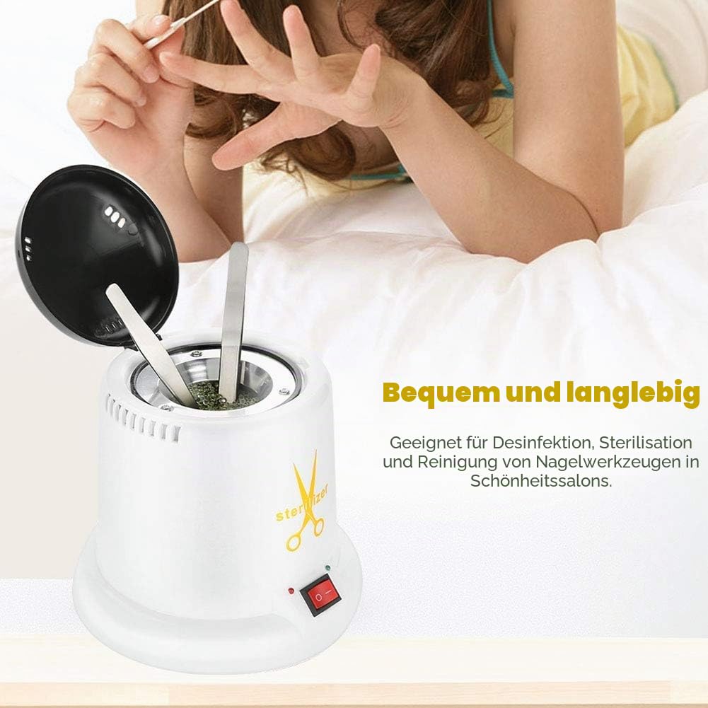 Metallwerkzeug Sterilisator, Heißluftsterilisator für Scheren & Pinzetten, Nagelwerkzeug Reiniger, Desinfektion bei Hoher Temperatur, Nail Art Sterilisationsmaschine