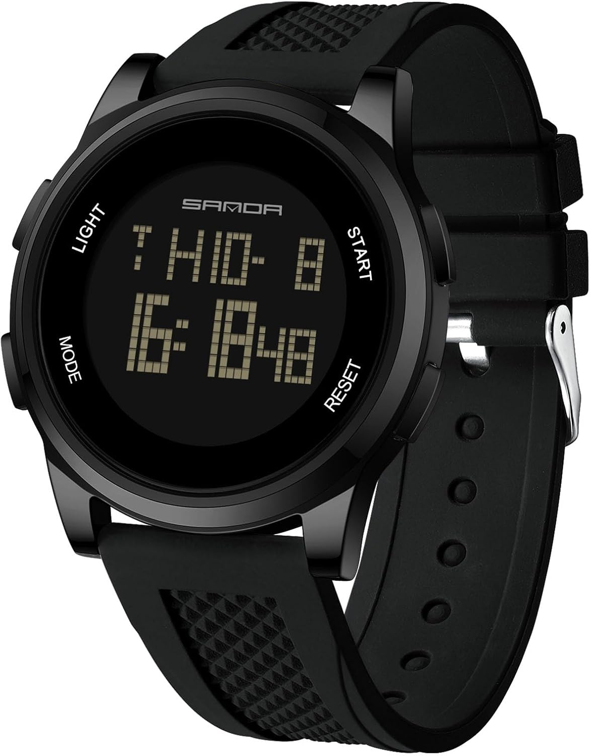 RORIOS AA-AFG001 Digital Sport Watch, front view 顯示時間和日期