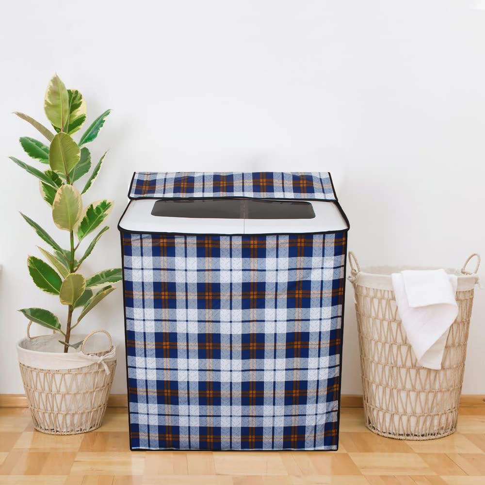 Glassiano Semi Automatic Top Load Waterproof Washing Machine Cover for Samsung/ IFB/ LG/ Godrej/ Whirlpool/ Bosch/ 8 Kg, 8.2 Kg, 8.5 Kg, 9 kg, 9.2 Kg, 9.5 Kg