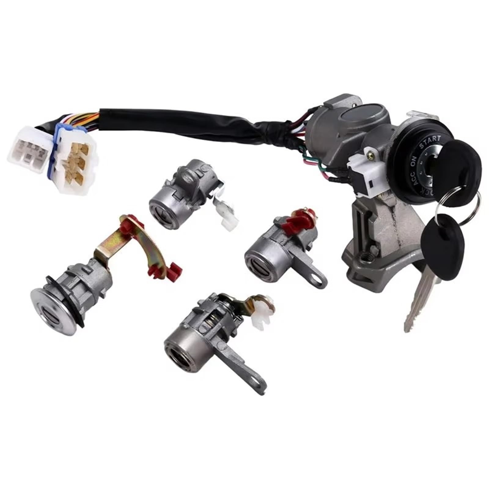 Compatible Con I800 H1 Para Starex H-1 2002 Cerradura Arranque Coche + Llaves Y Accesorios Juego Cerradura Cilindro 81905-4A610-A02G 819054A610