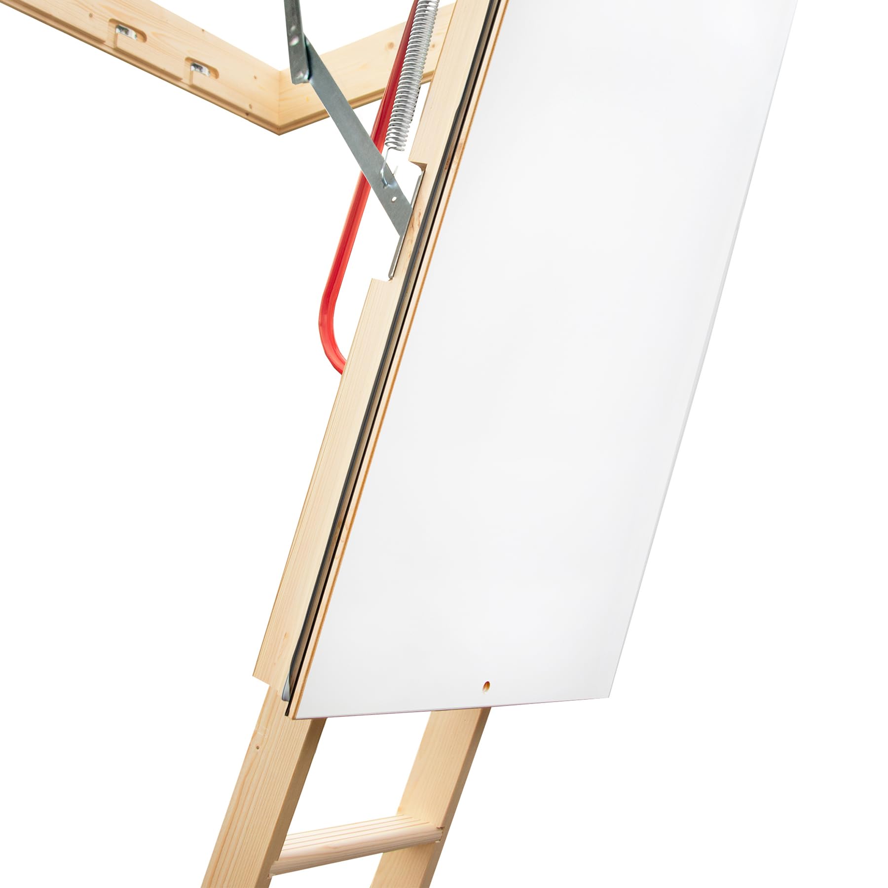 4IQ Dachbodentreppe 120x80 cm - Bodentreppe Gedämmt - U-Wert 0,44 - Raumhöhe bis 280 cm - Inkl. Handlauf 75 cm