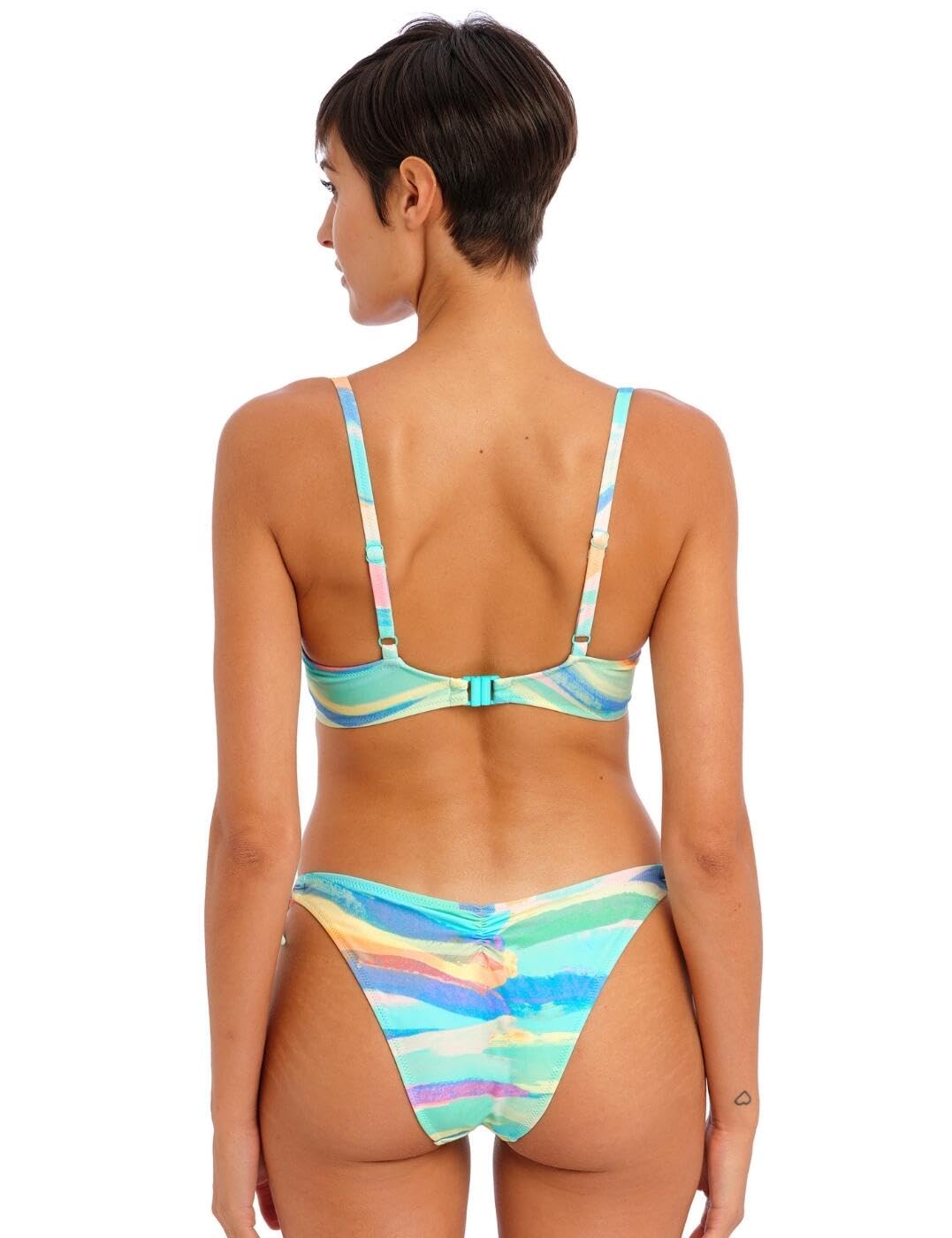 Freya Damskie spodnie bikini Summer Reef z wysokim wycięciem na nogawki, spodnie od bikini, aqua, rozmiar L, woda, L