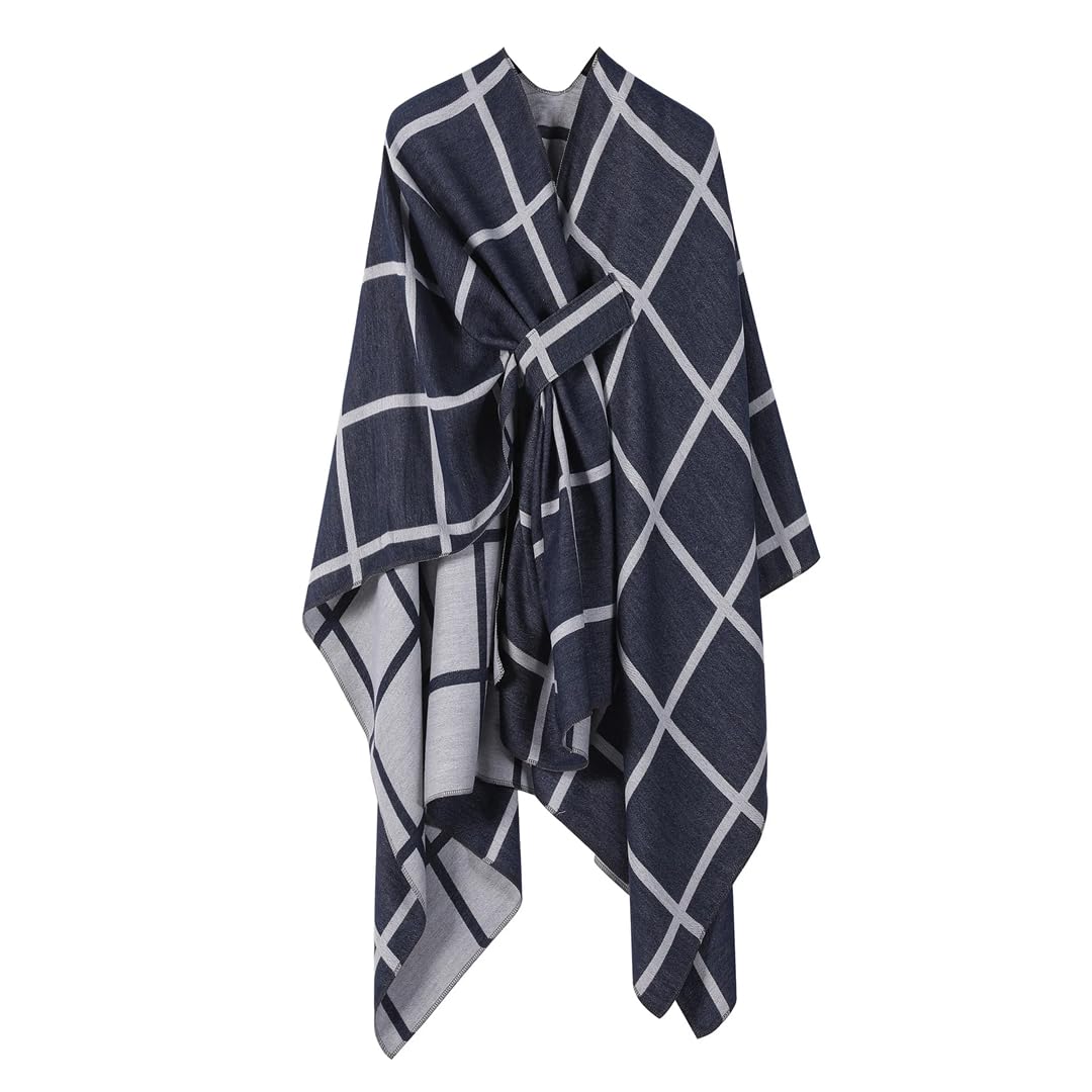 Disimlarl Mantello da donna lavorato a maglia cardigan scialle mantelle irregolari poncho mantelle aperto sul davanti