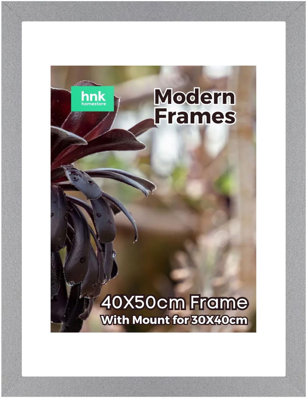 SILVER Large Picture Poster Frame Size 40 X 50cm, 400 X 500mm with White mount for Image, Photo, Artwork, or Print Size 12 X 16 inches, 40 X 30cm, 400 X 300mm [SILVER Frame]