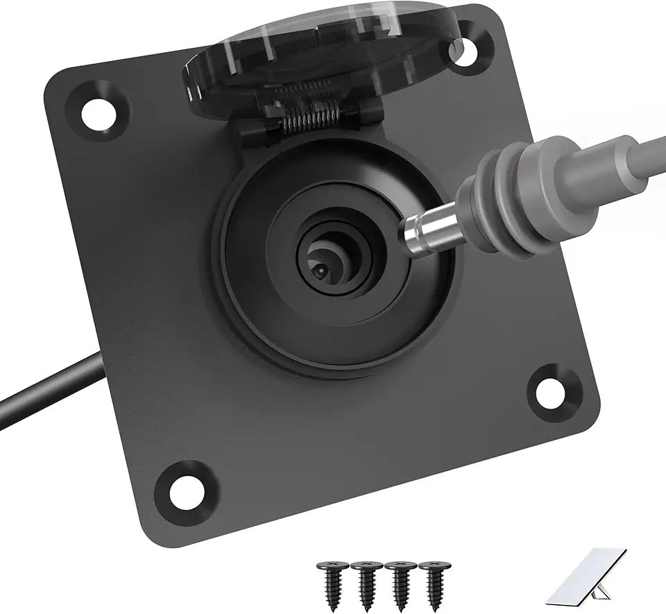 Painel de montagem Starlink Mini Power Port com tampa de encaixe rápido: alumínio aeronáutico, à prova d'água IP67, parafusos de aço inoxidável 304 - kit de instalação para trailer