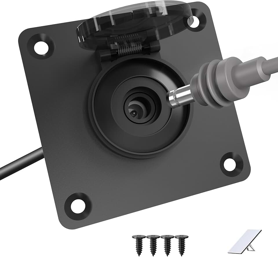 Painel de montagem Starlink Mini Power Port com tampa de encaixe rápido: alumínio aeronáutico, à prova d'água IP67, parafusos de aço inoxidável 304 - kit de instalação para trailer