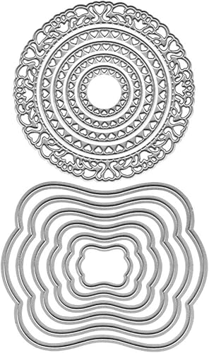 Miniatura 9 de Troqueles de corte geométrico, huecos de metal, troquelados cuadrados, plantillas de relieve para tarjetas, álbumes de recortes y decoración de