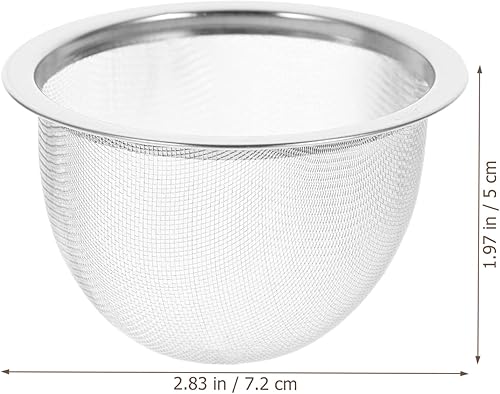 Miniatura 2 de YARNOW 8 piezas de tetera colador de malla para tetera, filtro de té de acero inoxidable, cesta de filtro de té para té, café, 2.8 pulgadas de