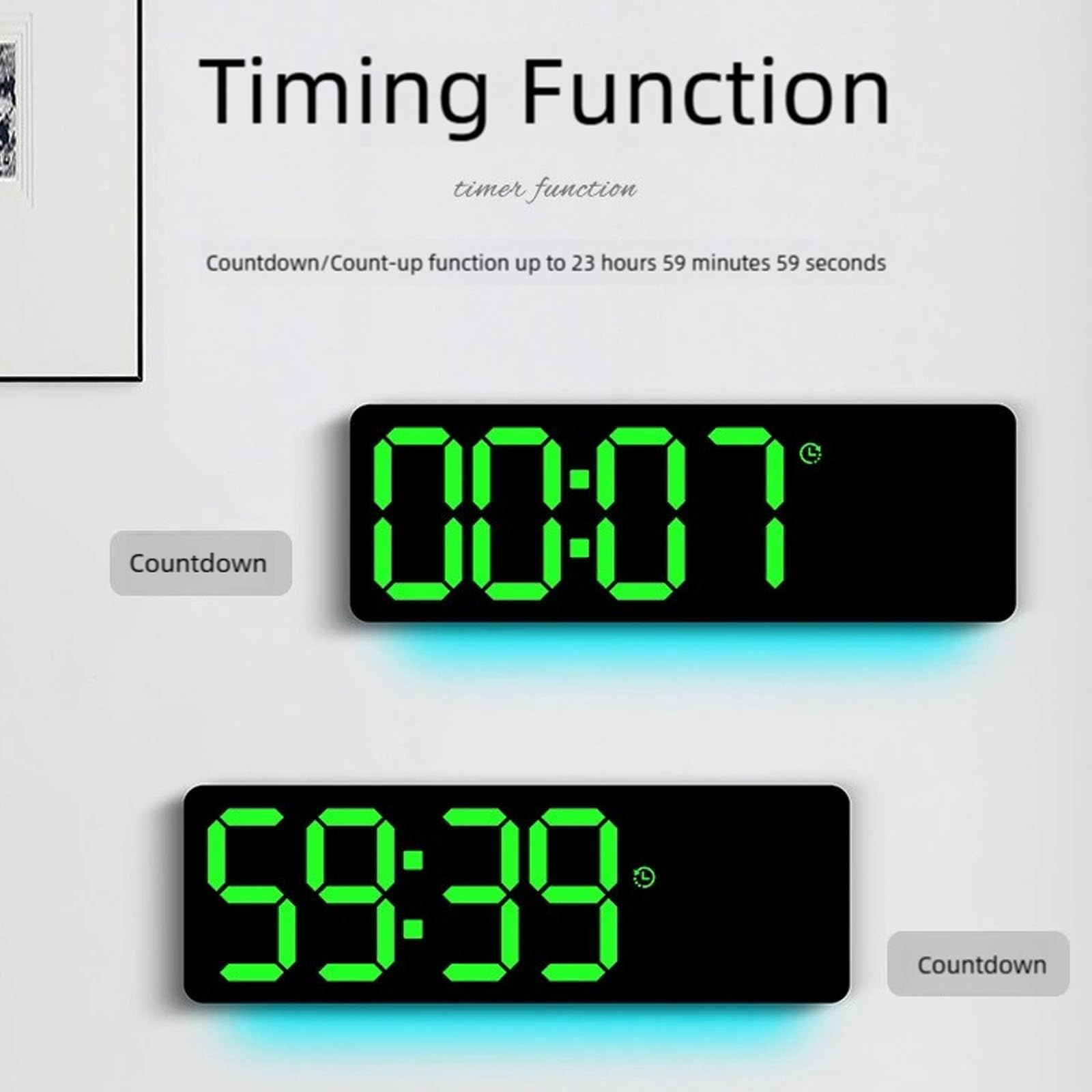 Mehrfarbige LED Digital Wanduhr mit Helligkeitseinstellung, Uhrzeit, Datum, Temperaturanzeige, Nachtlicht für Zuhause, Büro, Moderne LED Digitaluhr, mehrfarbige Beleuchtung, Temperaturanzeige,