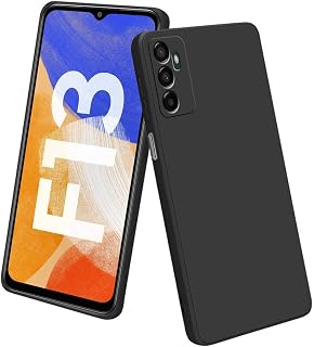 LIRAMARK Silicone Soft Back Cover Case for Samsung Galaxy M13 4G | Samsung Galaxy F13 4G (Black) Price In India