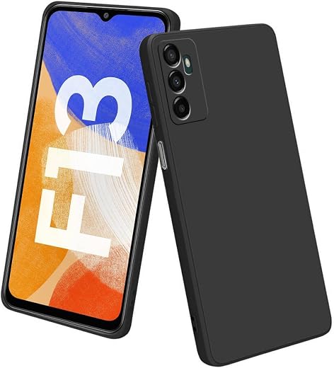LIRAMARK Silicone Soft Back Cover Case for Samsung Galaxy M13 4G | Samsung Galaxy F13 4G (Black)