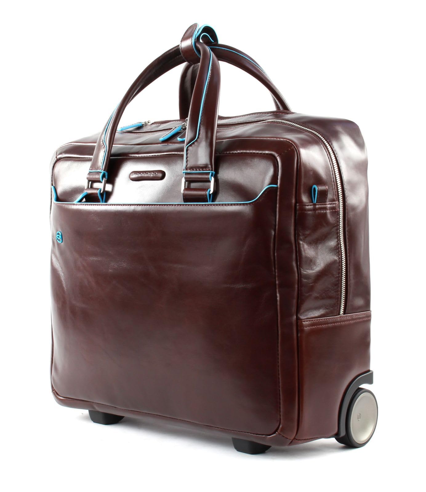 PIQUADRO Cartella Trolley 2 Ruote in Pelle, Bagagli-Borsa a Tracolla Unisex-Adulto