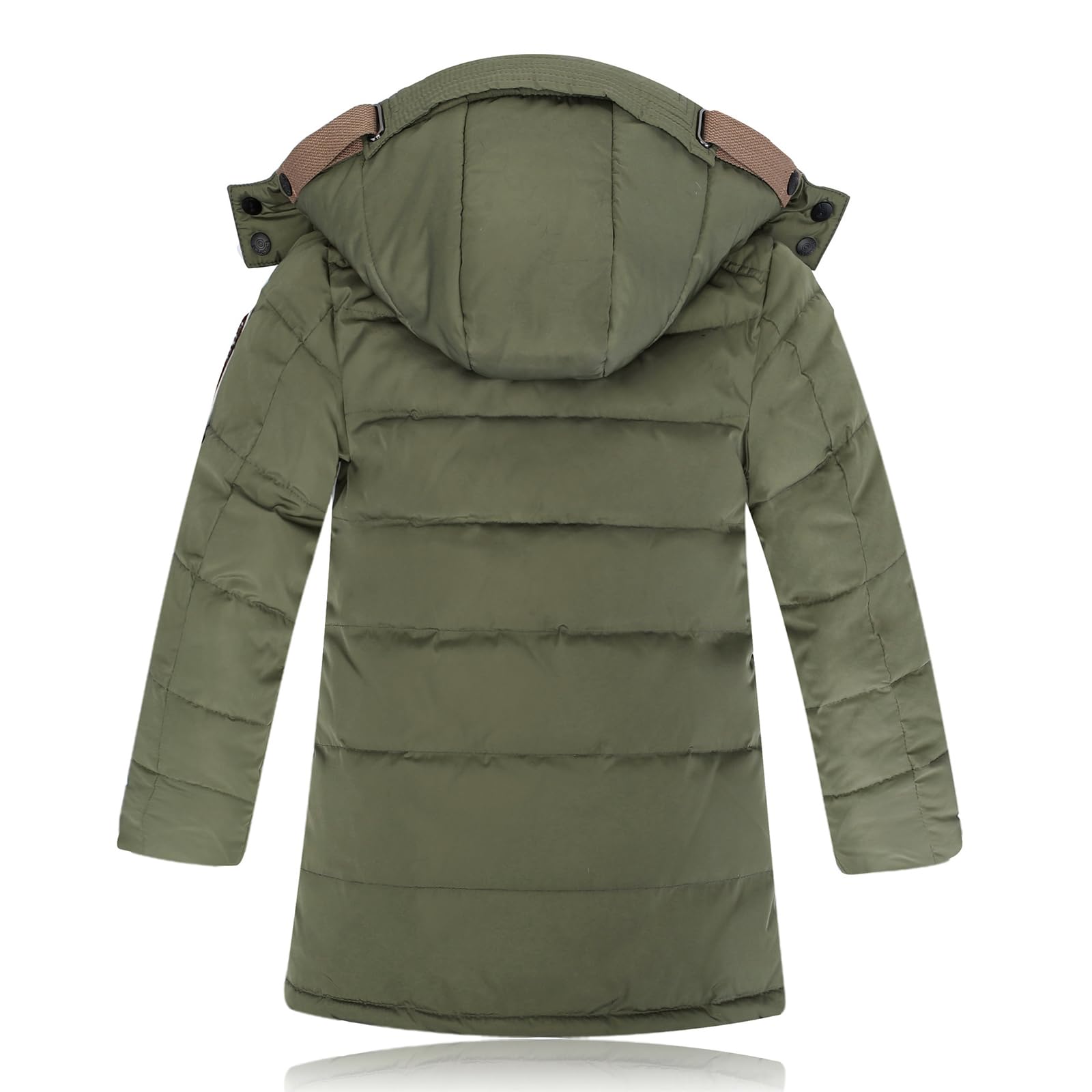 Abrigo Largo Invierno para Niño Niña Chaqueta Plumas con Capucha Caliente Acolchada Largo