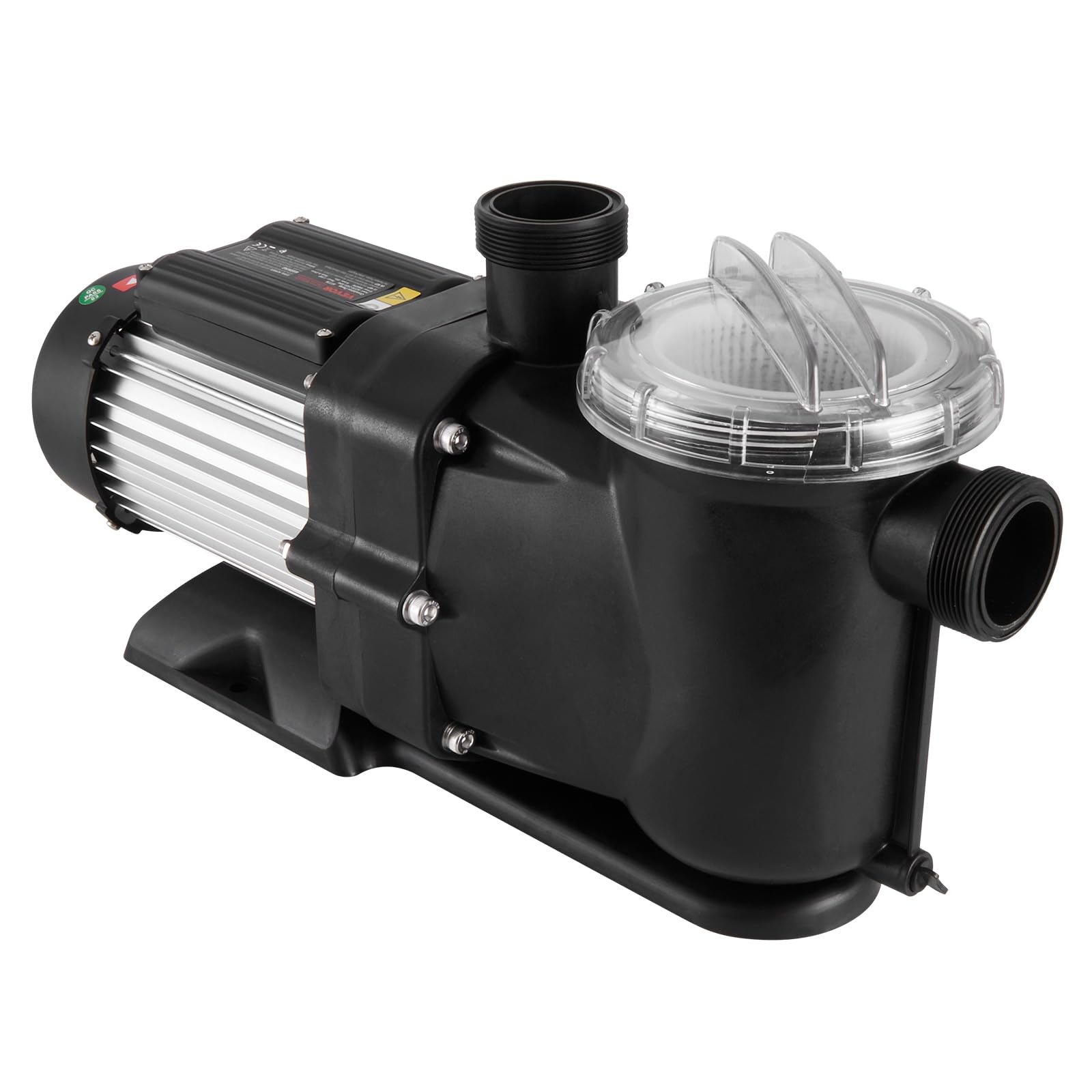 VEVOR Pompa basenowa 1,5 KM, maks. przepływ, 100 GPM, pojedyncza pompa basenowa, 220 V, 2850 obr./min, maks. wysokość tłoczenia 15 m, pompa filtrująca z koszem filtrującym, do basenów rozkładanych,