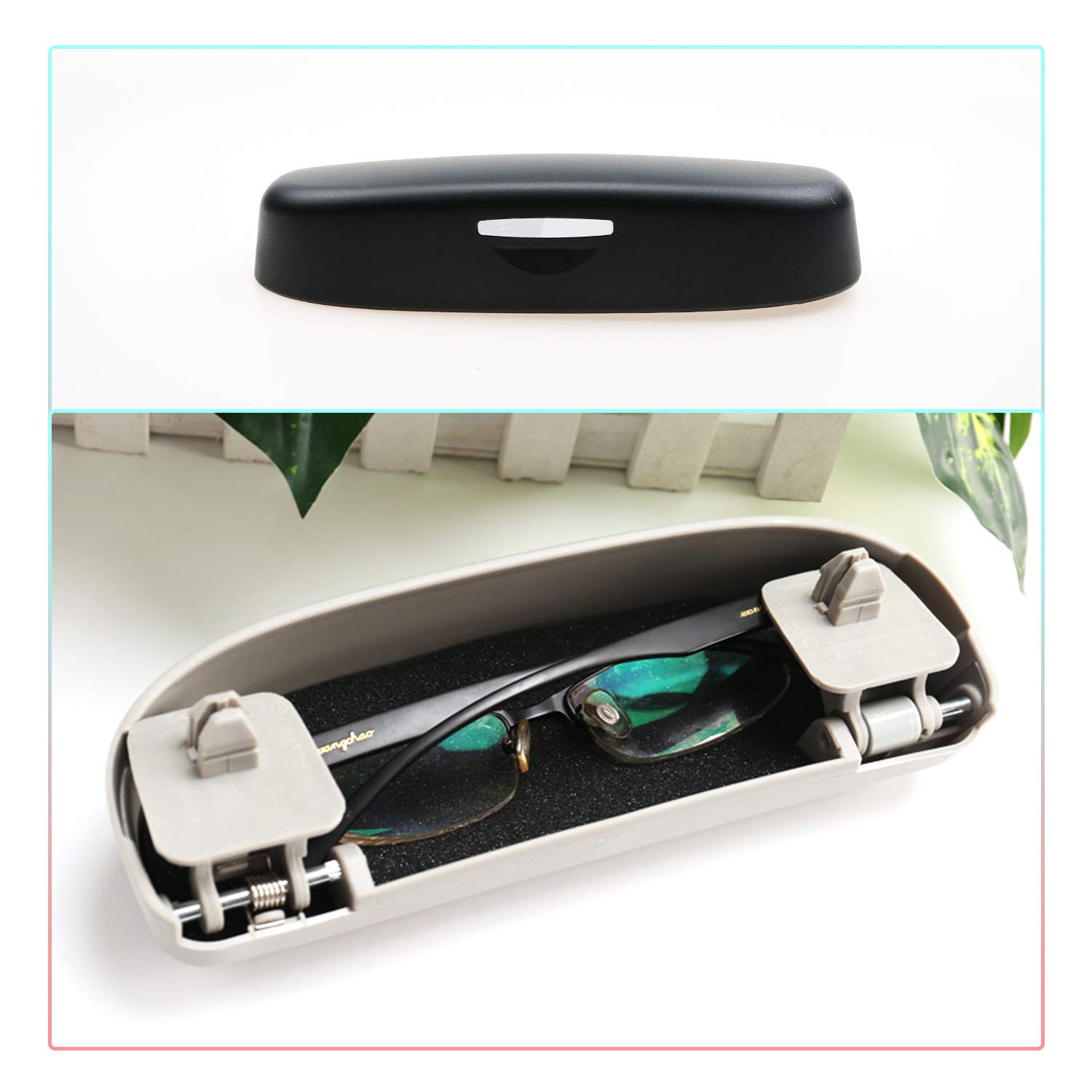 CDEFG Compatibile con Seat Leon MK4 Cupra Formentor/Cupra Terramar 2020-2024 2025 Custodia per Occhiali ABS Anteriore Sunglasses Holder Box Portaocchiali Accessori (Nero)