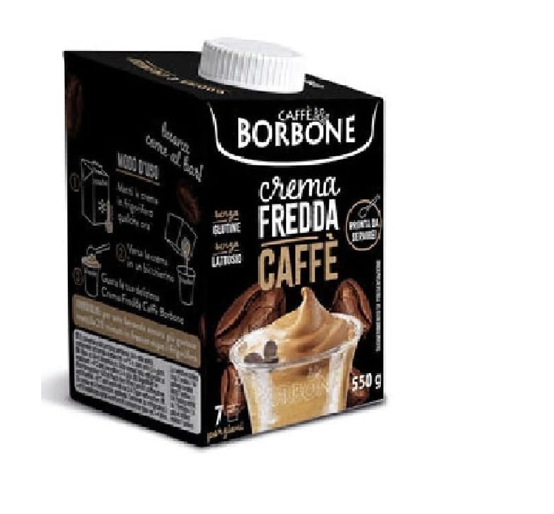 Borbone Crema fredda Caffè Borbone, Café à la crème froide Boire de café sur la base du lait avec café, 6x 550ml + Italian Gourmet polpa 400g
