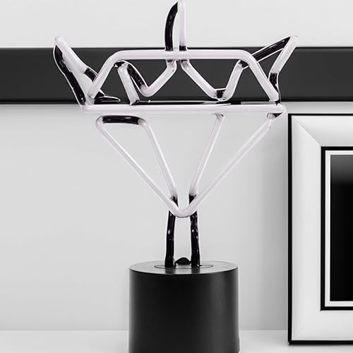 Miniatura 5 de Amped & Co Lámpara de escritorio y decoración de habitación de neón con diamantes brillantes, neón real, 12.5 x 9 pulgadas, letreros de neón, luz