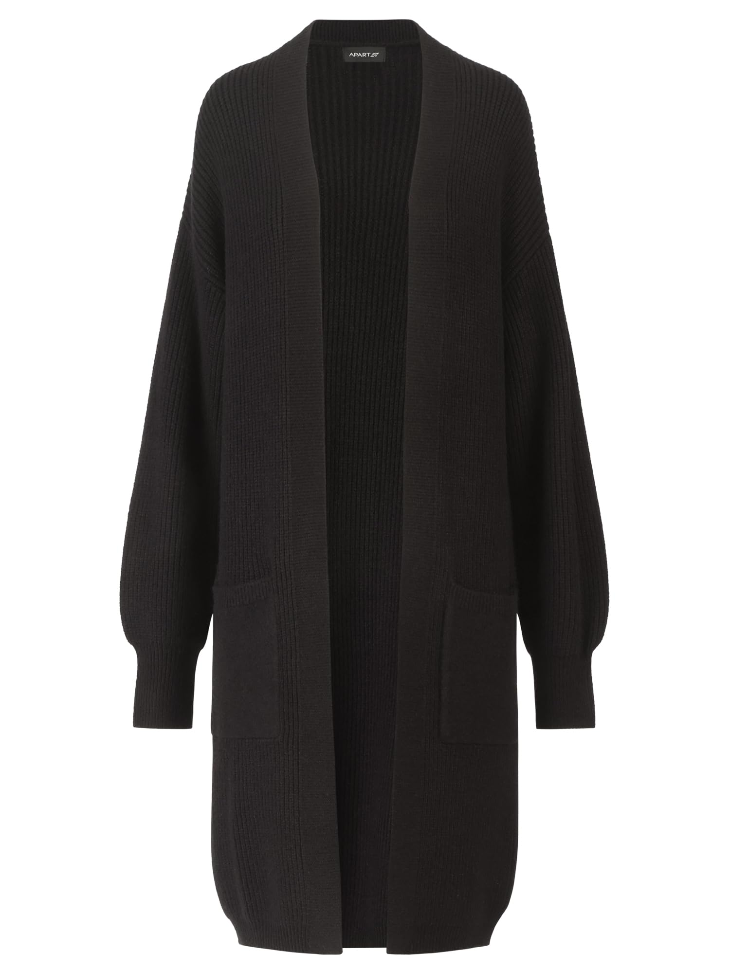 APART Lange Strickjacke mit aufgesetzten Taschen,