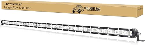 SKYWORLD Barra de luz LED ultra delgada de una sola fila, 37 pulgadas, 180 W, combo de inundación de punto, luz antiniebla, barras de luz de techo