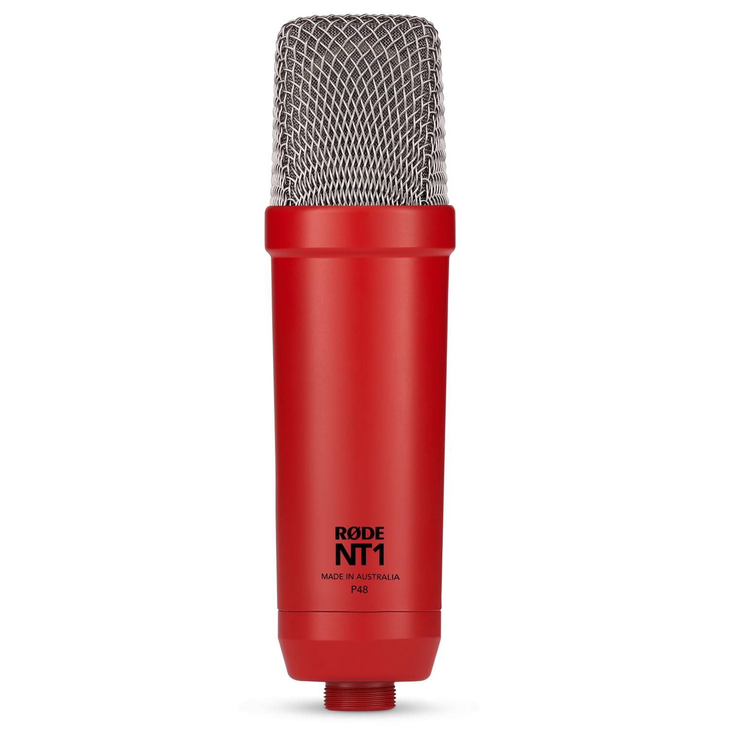 Rode NT1 Signature Red - Micrófono de estudio rojo + trípode de brazo articulado PSA-1 Plus negro + paño de microfibra keepdrum