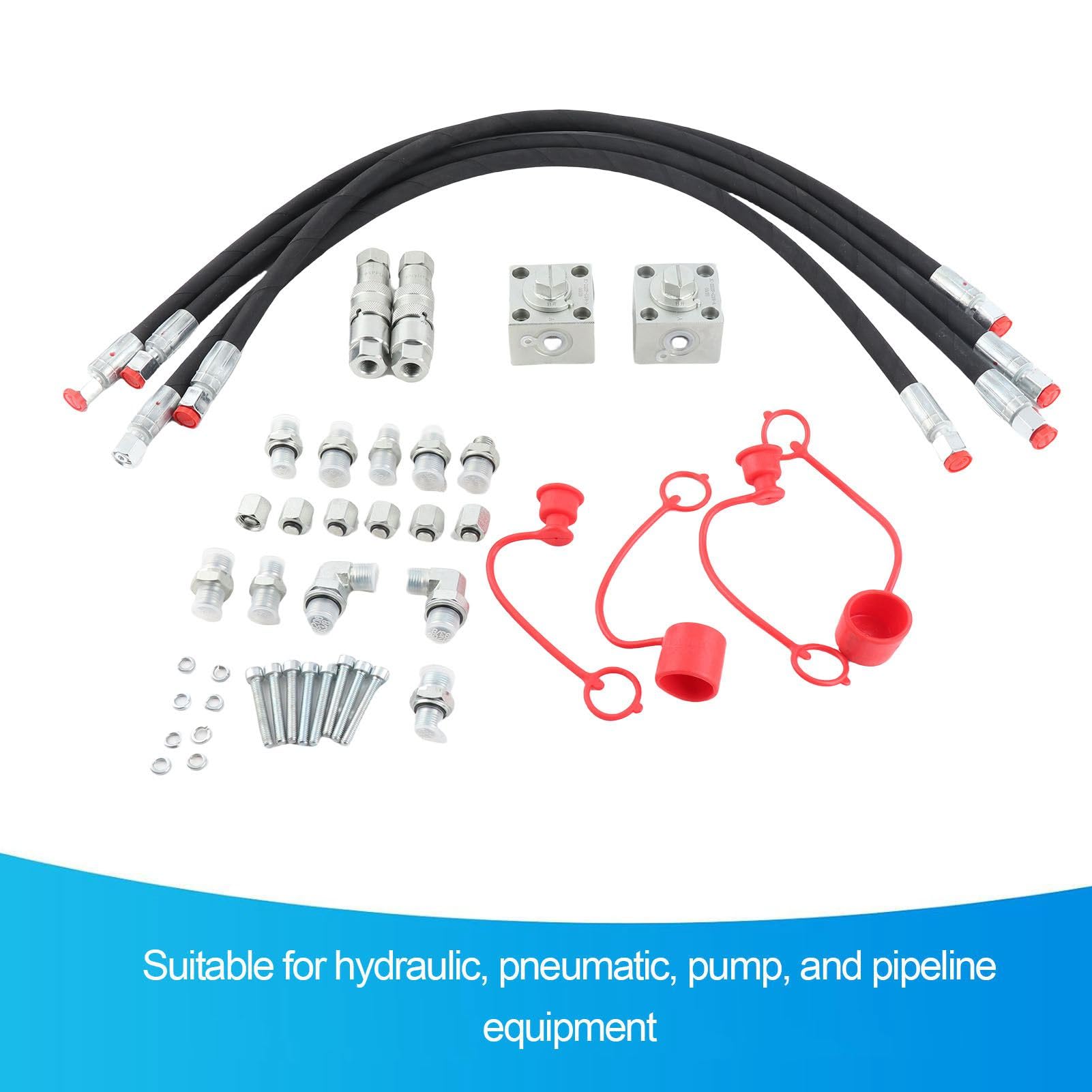 Valvola di Deflessione Idraulica 3 Percorsi 1-2 Tonnellate Mini Escavatori Cinesi 31" Tubi Connessioni Rapide Accessori