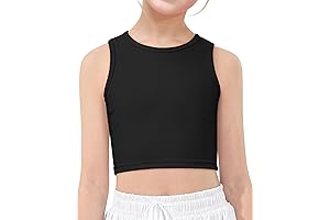 Sleeveless Black Dance Tank Tops for Girls