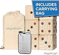 Vista 5 de Play Platoon Dados de césped - Juego de dados gigantes de madera para jugar juegos infinitos al aire libre