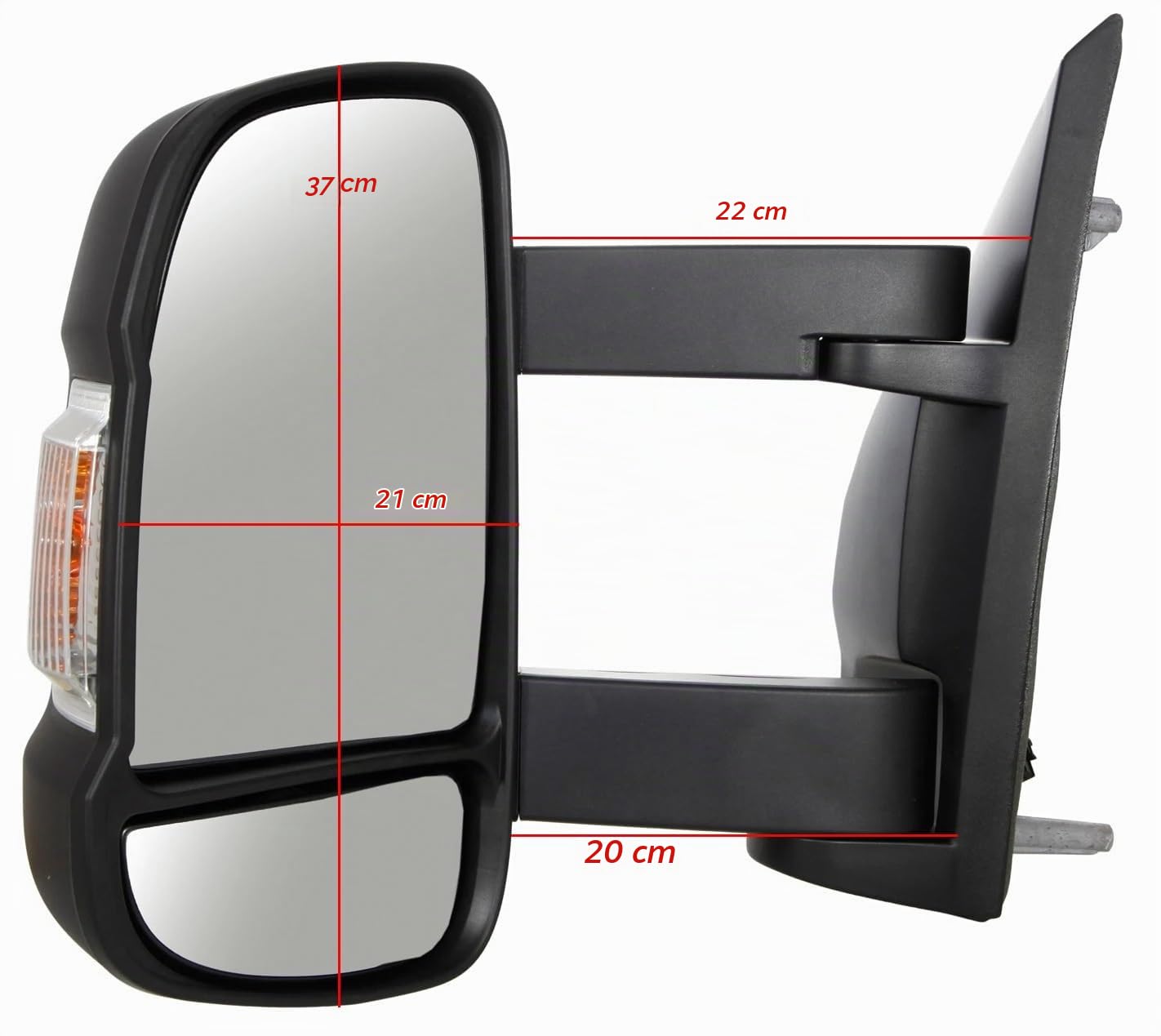 Specchietto Elettrico Sinistro CAMPER JUMPER Retrovisore Termico SX Dal 2006-2024 Braccio lungo,Sbrinamento rapido,Freccia Integrata