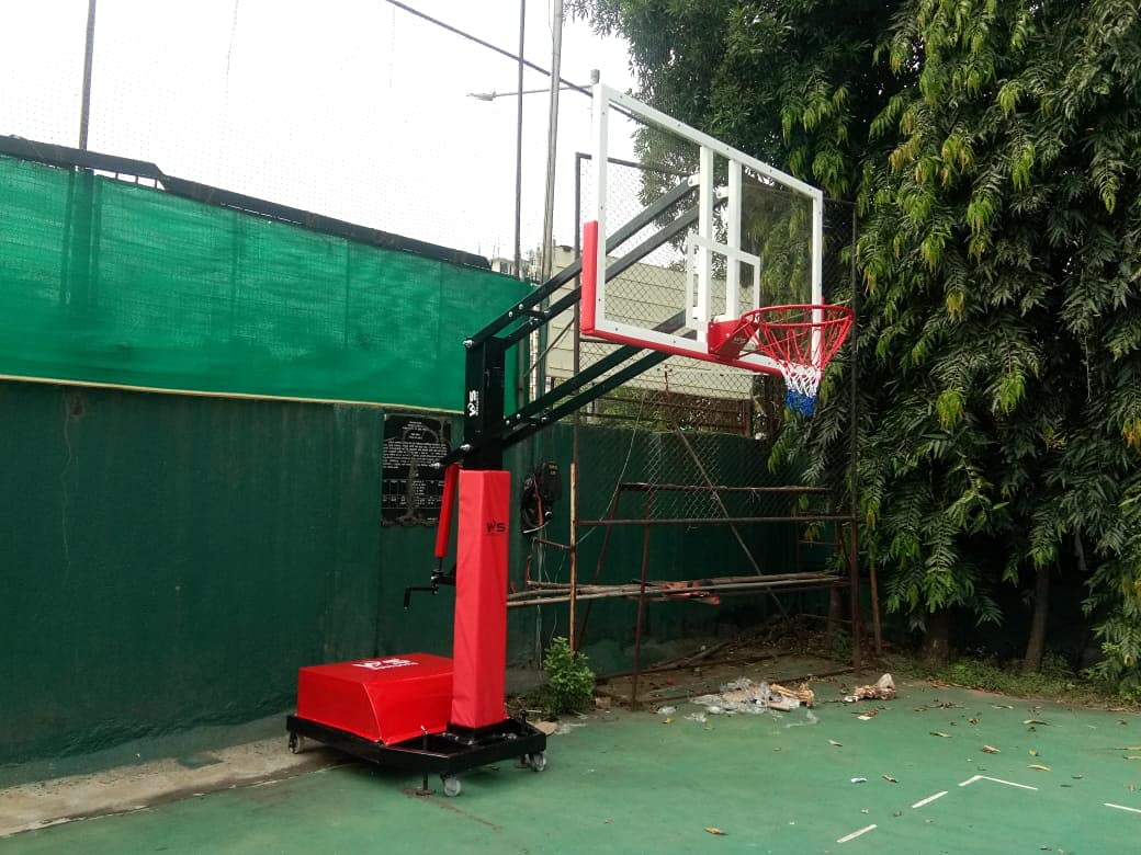 WS Basketball Post Movable and Height Adjustable Jack System