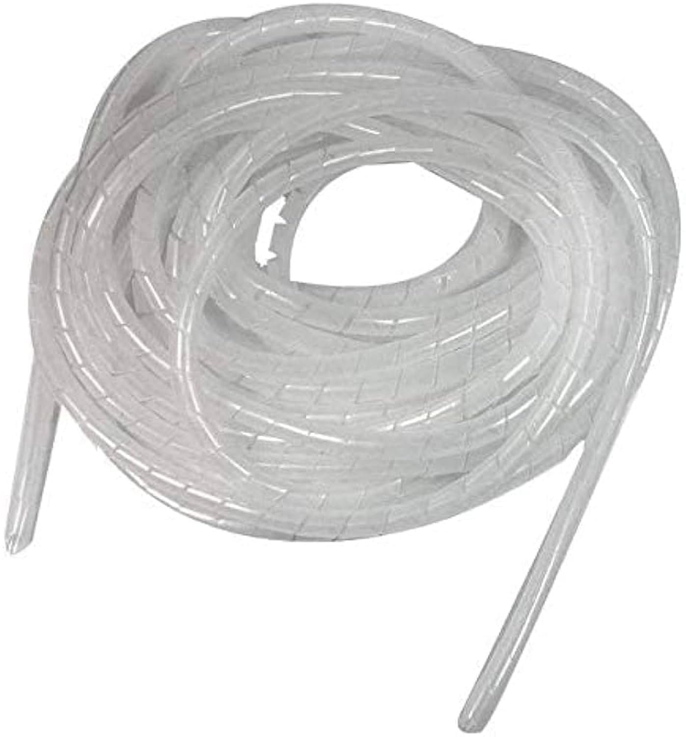 Spiral Wire Wrap Tube Pc Manage Cable For Computer Car Cover Sleeve wire sheath,cord bundler wire wrap, spiral hose wrap (6mm 10 Meter, White)