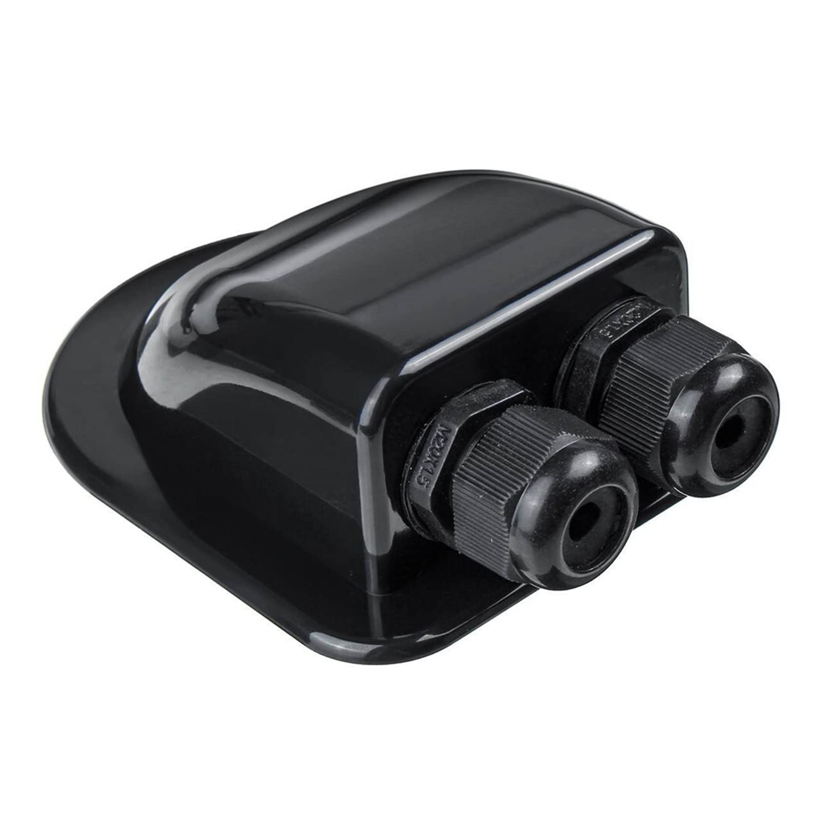 Kogedss Double Hole Black Camper Accessories Caravan Solar Car Junction Box Roof Wire Entry Solar Cable Motorhome Junction Box Rv Caravan Accessories(Double Hole Black)