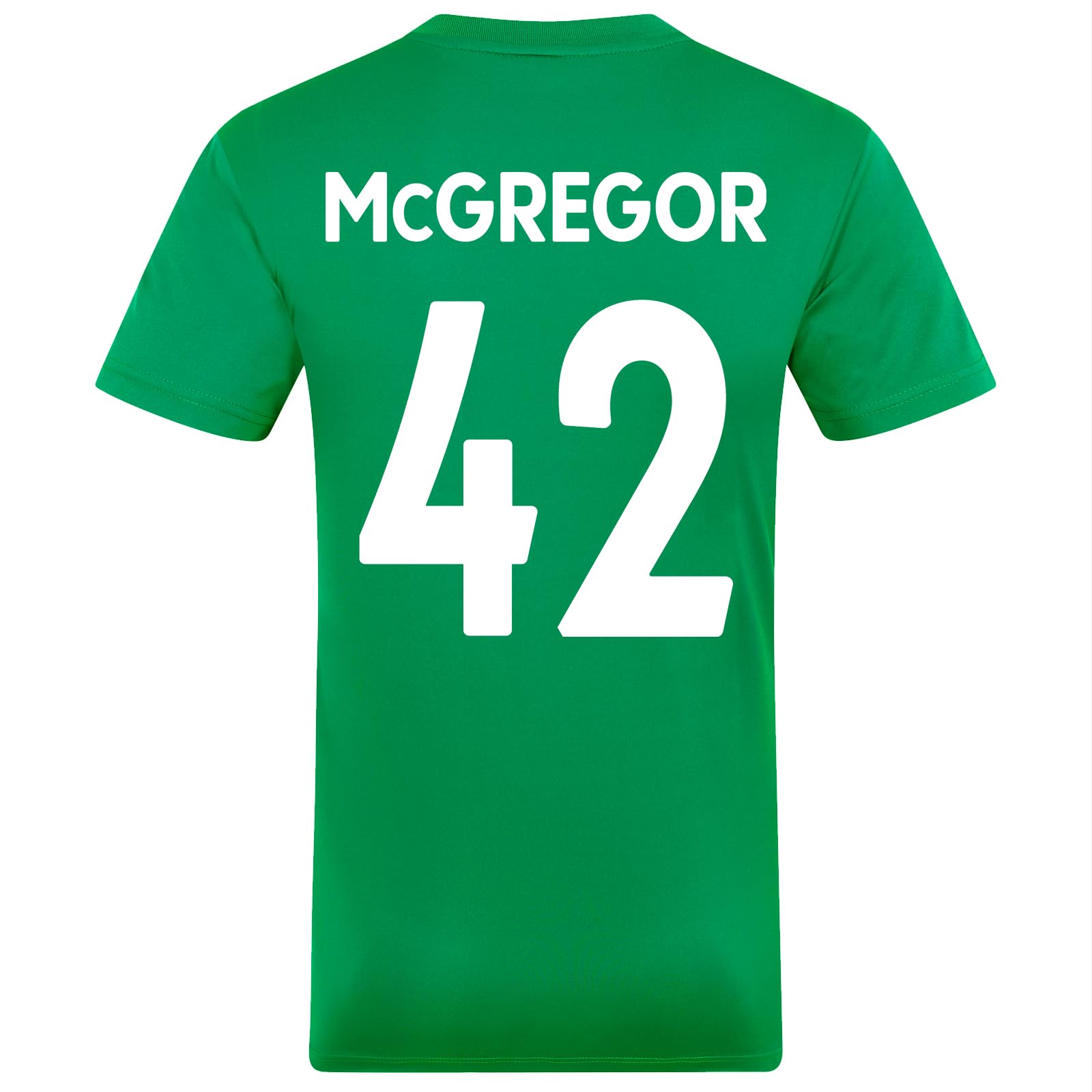 Celtic FC Mens McGregor 42 Poly T-Shirt Green White Stripe Small